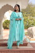 MULMUL VRITTI FLORAL MOTIFS BLOCK PRINTED KURTA-PANTS & DUPATTA SET MULMUL VRITTI FLORAL MOTIFS BLOCK PRINTED KURTA-PANTS & DUPATTA SET